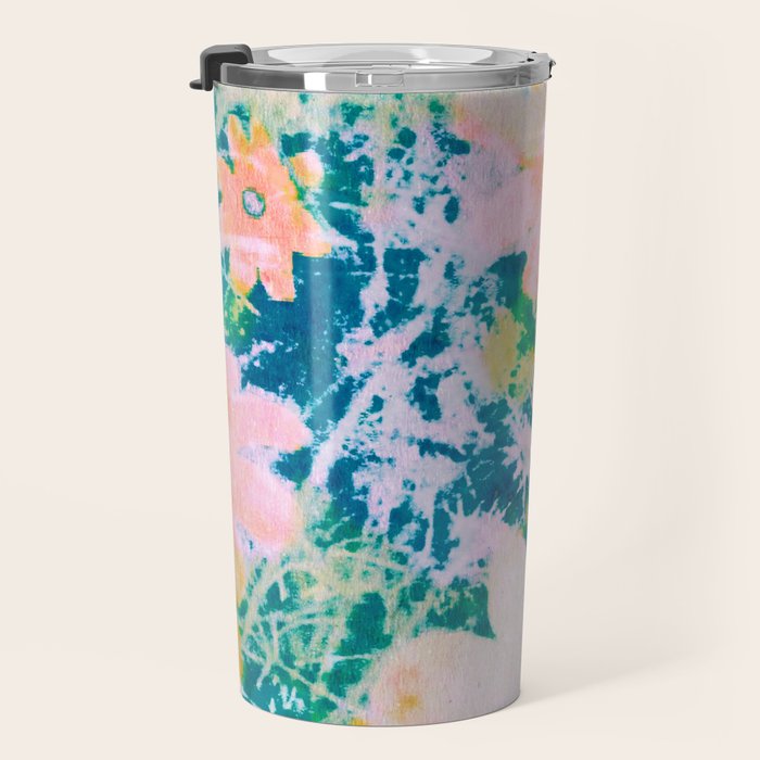 double exposure floral #24 Travel Mug Gallery Image 3
