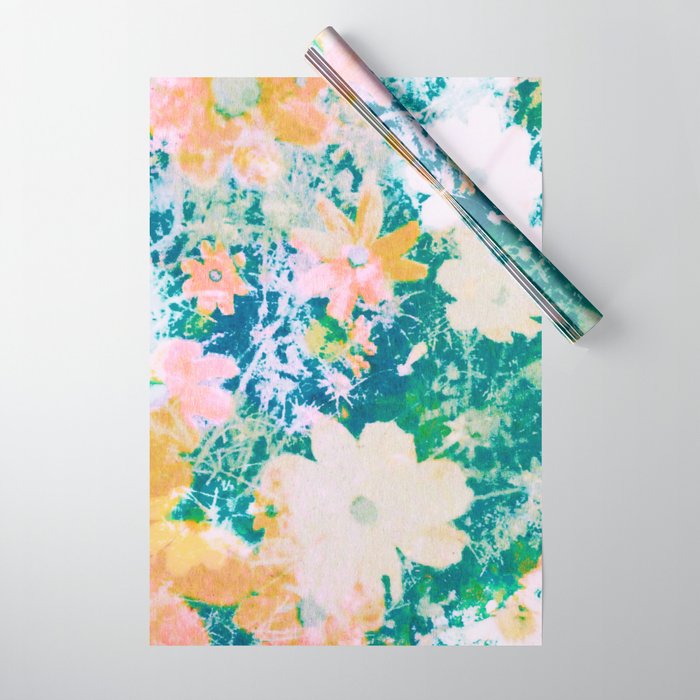 double exposure floral #24 Wrapping Paper Gallery Image 1