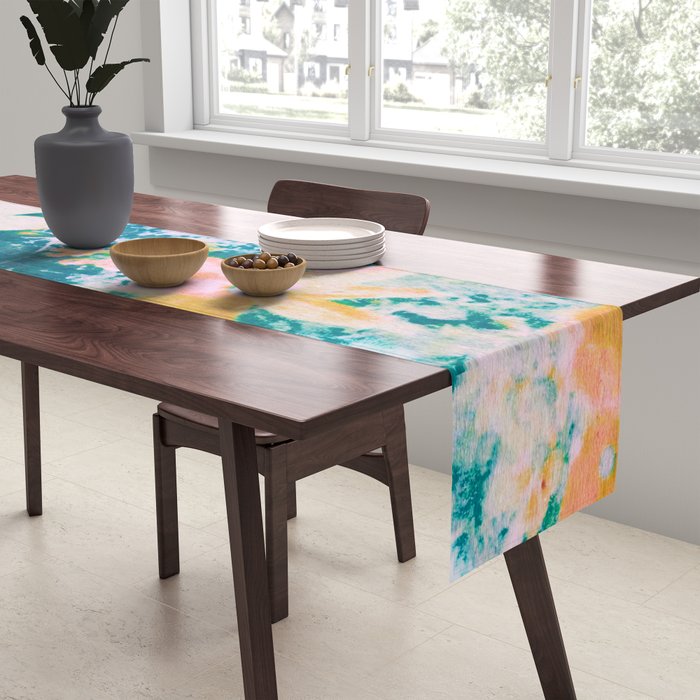 double exposure floral #24 Table Runner Gallery Image 2