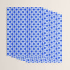 Mid Century Modern Atomic Stars Retro Starburst Pattern 2 in Royal Blue and Light Blue Wrapping Paper Gallery Image 3