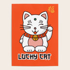 Lucky Cat Illustration Poster Gallery Image 4