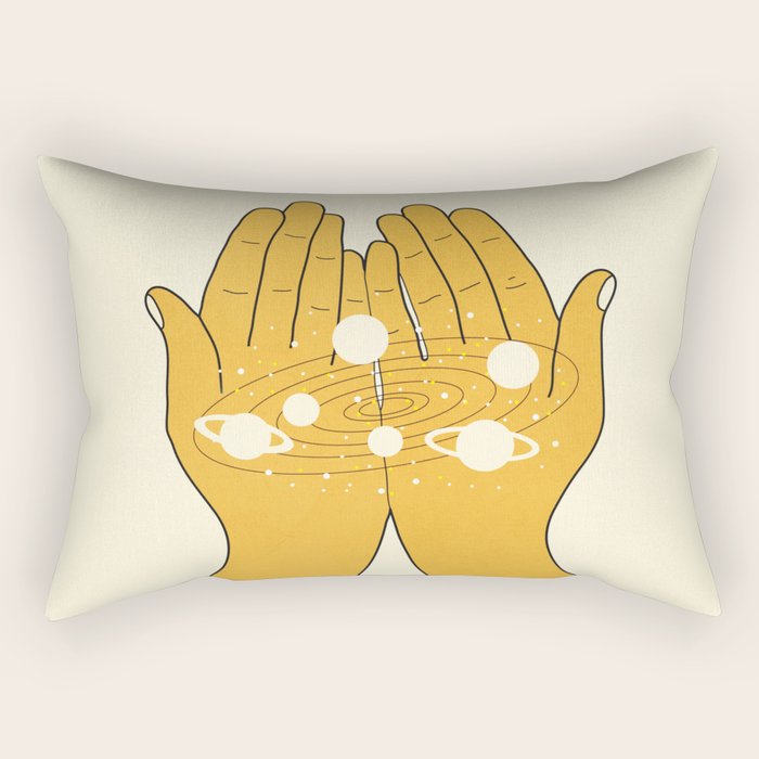 Universe in My Hands Rectangular Pillow Gallery Image 1