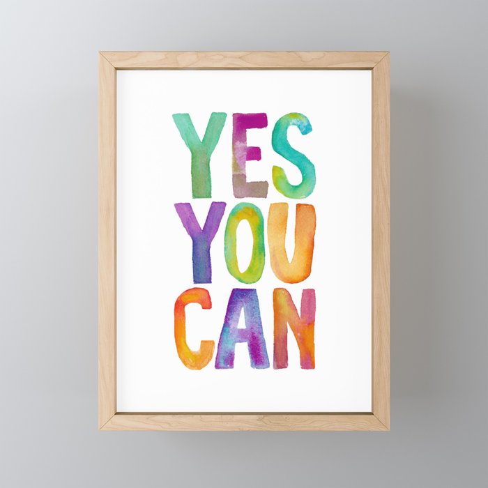 Yes You Can Mini Art Print Gallery Image 1
