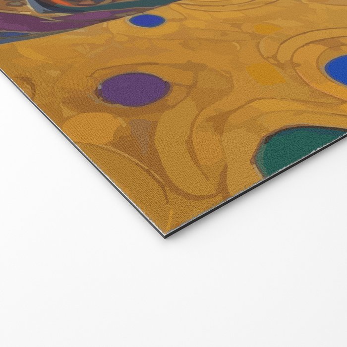 Gustav Klimt Style Dog with Colorful Scarf Welcome Mat Gallery Image 2