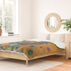 Gustav Klimt Style Dog with Colorful Scarf Duvet Cover Gallery Image 2