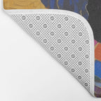 Gustav Klimt Style Dog with Colorful Scarf Bath Mat Gallery Image 2