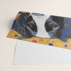 Gustav Klimt Style Dog with Colorful Scarf Wrapping Paper Gallery Image 2