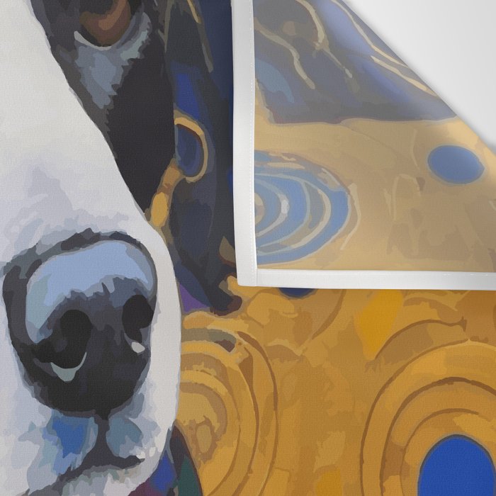 Gustav Klimt Style Dog with Colorful Scarf Wall Tapestry Gallery Image 3
