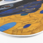 Gustav Klimt Style Dog with Colorful Scarf Bath Mat Gallery Image 3
