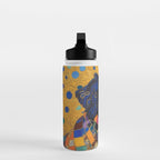 Gustav Klimt Style Dog with Colorful Scarf Water Bottle Gallery Image 3