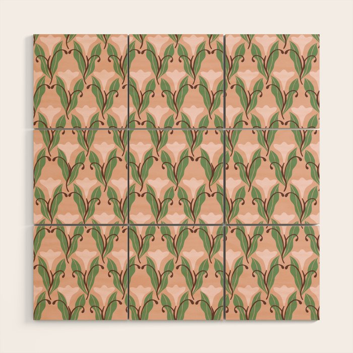Tulip Whimsy - Vintage Nouveau Wood Wall Art Gallery Image 1