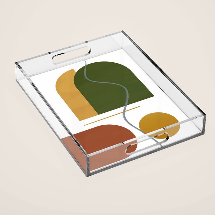The Fall Edit - Abstract Autumnal Canvas Acrylic Tray Gallery Image 1