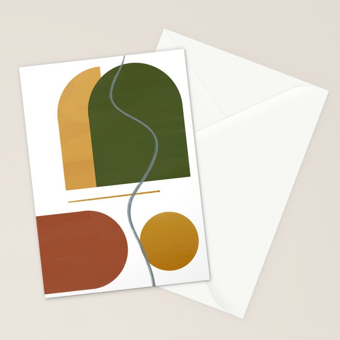 The Fall Edit - Abstract Autumnal Canvas Stationery Card Gallery Image 2