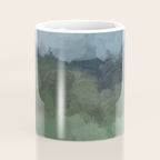 Storm in the Forest - Blue Gray Clouds Grass Green Abstract Nature Rustic Painting Art Printr  Coffee Mug Gallery Image 4