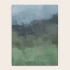 Storm in the Forest - Blue Gray Clouds Grass Green Abstract Nature Rustic Painting Art Printr  Notebook Gallery Image 4