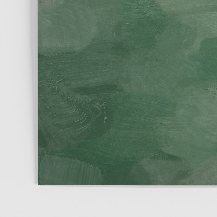 Storm in the Forest - Blue Gray Clouds Grass Green Abstract Nature Rustic Painting Art Printr  Poster Gallery Image 3