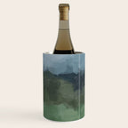 Storm in the Forest - Blue Gray Clouds Grass Green Abstract Nature Rustic Painting Art Printr  Wine Chiller Gallery Image 1