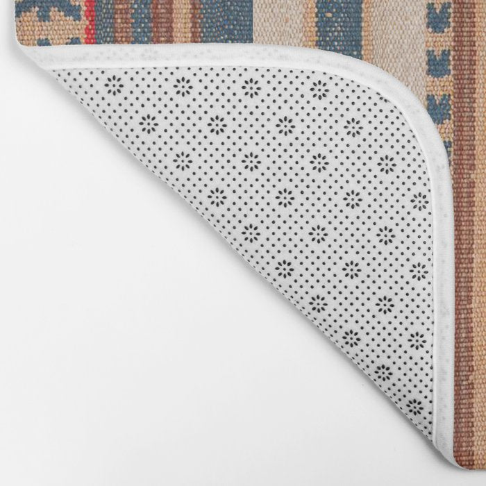 Bohemian Tapestry: Timeless Moroccan Heritage Fabrics Bath Mat Gallery Image 2