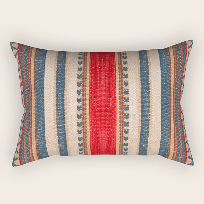 Bohemian Tapestry: Timeless Moroccan Heritage Fabrics Rectangular Pillow Gallery Image 2