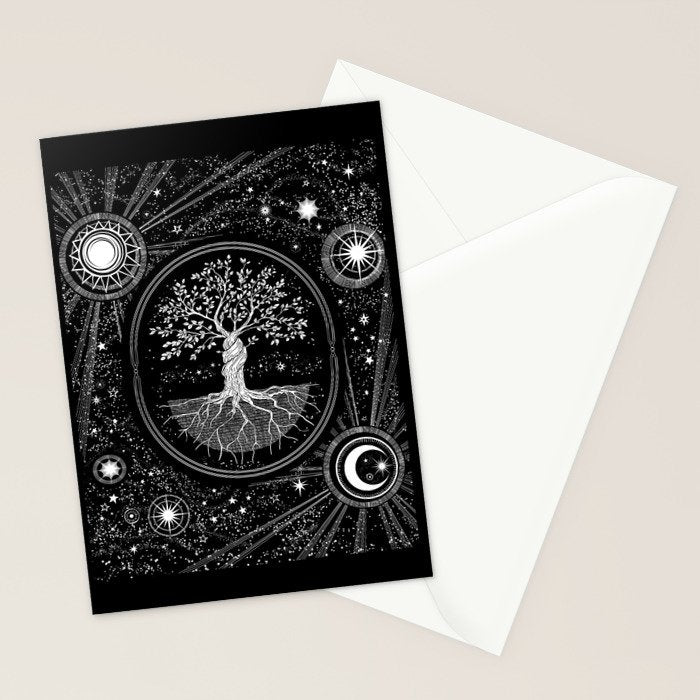 Celestial Tree of Life Stationery Card Gallery Image 2