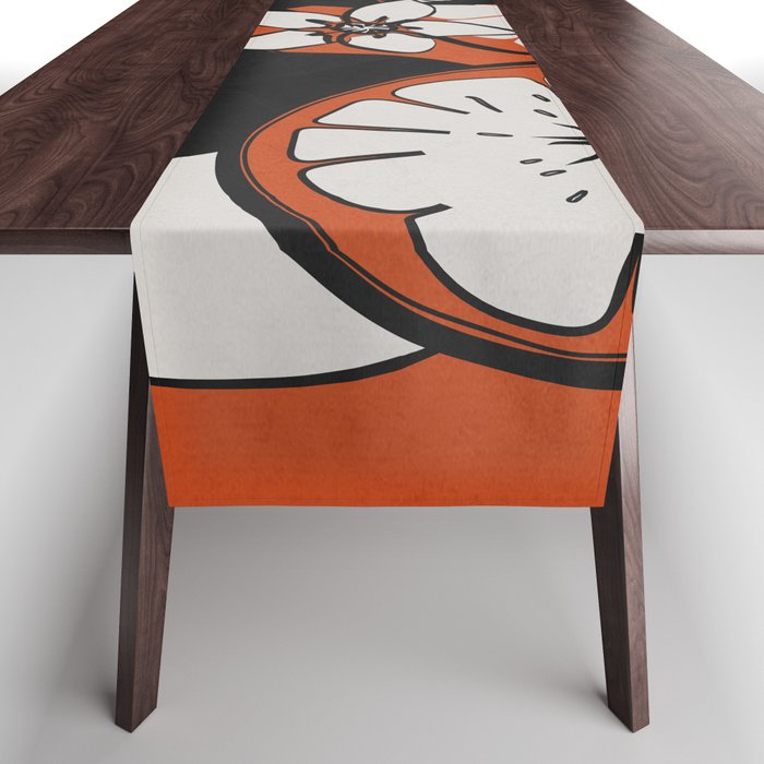 Line Art Oranges 2 Table Runner Gallery Image 1