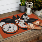 Line Art Oranges 2 Outdoor Rug Gallery Image 2