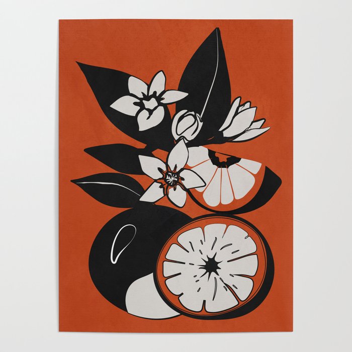 Line Art Oranges 2 Poster Gallery Image 4