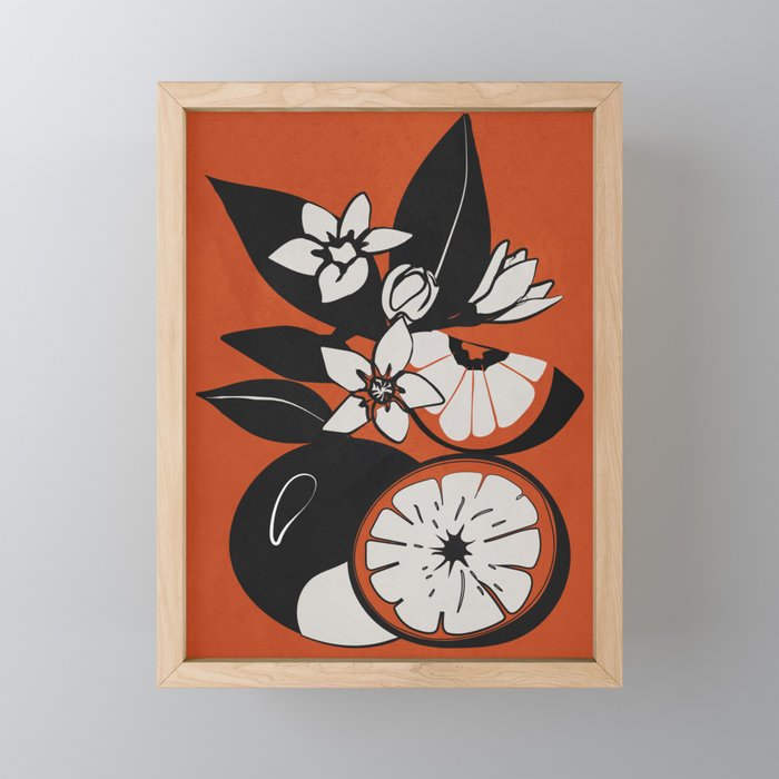 Line Art Oranges 2 Mini Art Print Gallery Image 1