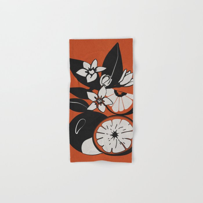 Line Art Oranges 2 Bath Towel Gallery Image 1