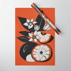 Line Art Oranges 2 Wrapping Paper Gallery Image 1