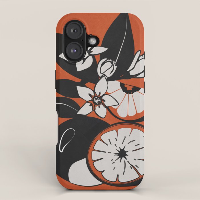 Line Art Oranges 2 iPhone Case Gallery Image 1