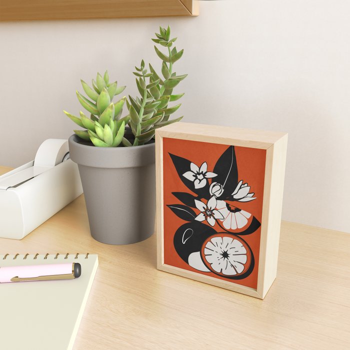 Line Art Oranges 2 Mini Art Print Gallery Image 2