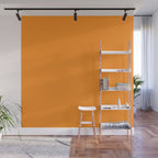 GOLD FISH Solid Color Plain Bright Orange Shade Wall Mural Gallery Image 1