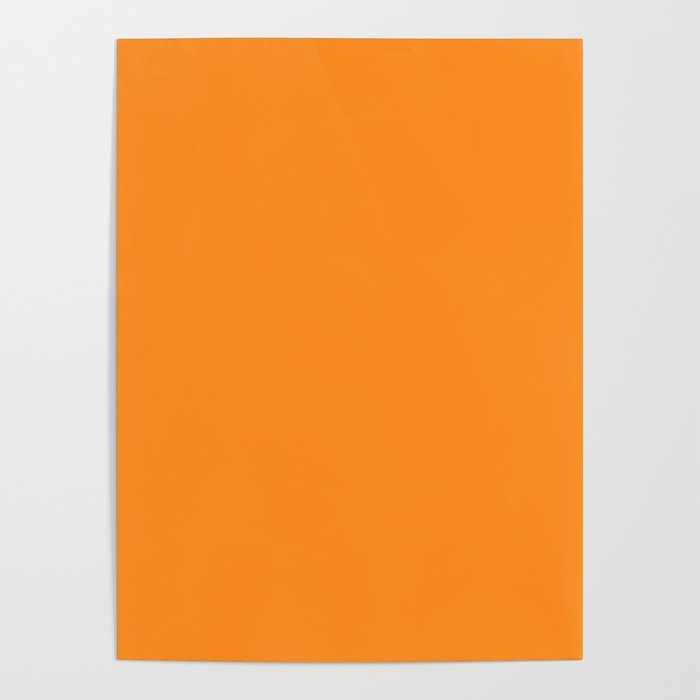 GOLD FISH Solid Color Plain Bright Orange Shade Poster Gallery Image 4