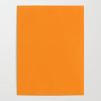 GOLD FISH Solid Color Plain Bright Orange Shade Poster Gallery Image 4