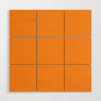 GOLD FISH Solid Color Plain Bright Orange Shade Wood Wall Art Gallery Image 1