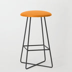 GOLD FISH Solid Color Plain Bright Orange Shade Stool Gallery Image 1