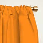 GOLD FISH Solid Color Plain Bright Orange Shade Window Curtain Gallery Image 2
