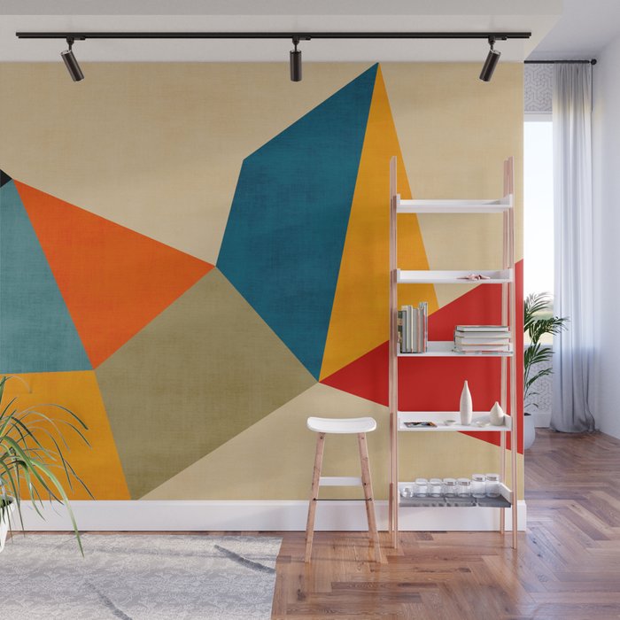 Geometric Colorful Modern Artwork Wall Mural Gallery Image 1