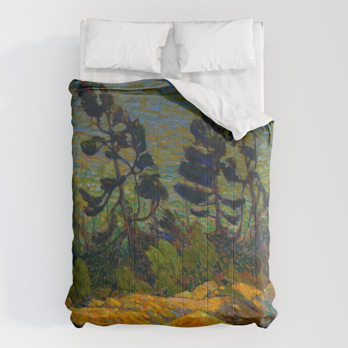Tom Thomson Byng Inlet Georgian Bay winter 1914-1915 Canadian Landscape Artist Comforter Gallery Image 6
