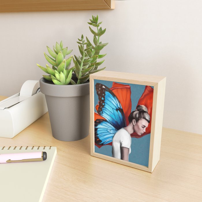 Butterfly Woman Mini Art Print Gallery Image 2