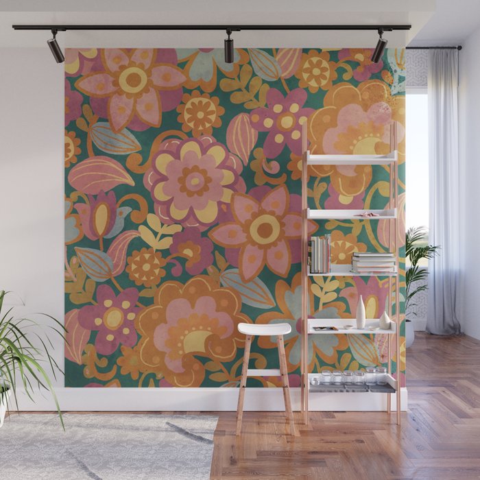 70s pattern Wall Mural Gallery Image 1