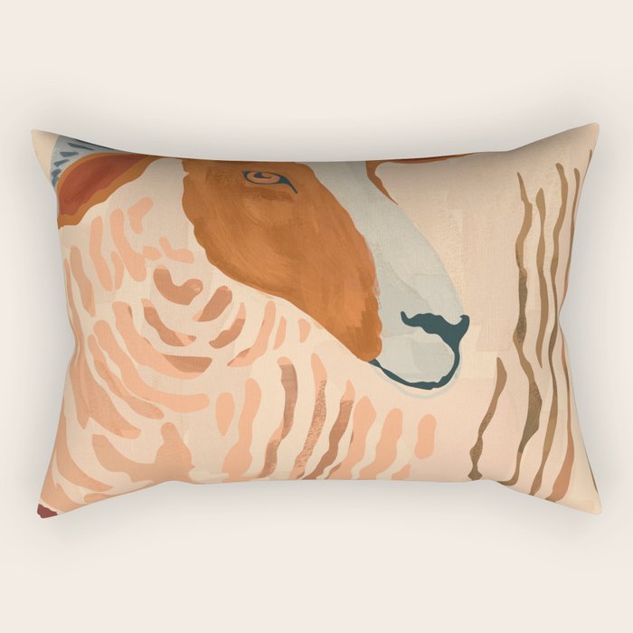 Abstract Rustic Ram Rectangular Pillow Gallery Image 2