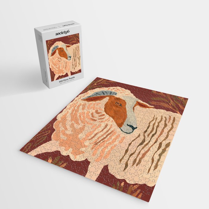 Abstract Rustic Ram Jigsaw Puzzle Gallery Image 2