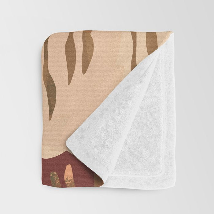 Abstract Rustic Ram Throw Blanket Gallery Image 3