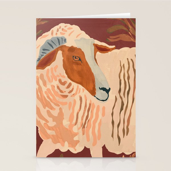 Abstract Rustic Ram Stationery Card Gallery Image 2