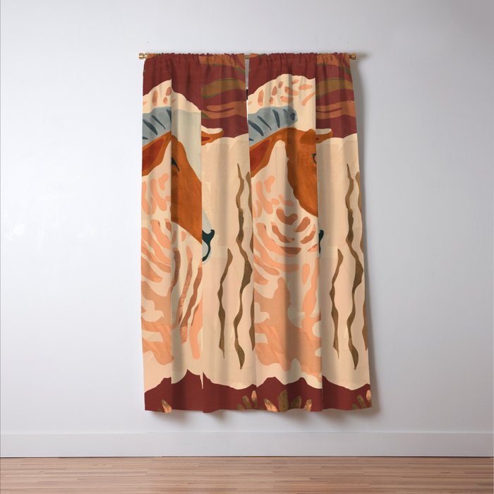 Abstract Rustic Ram Window Curtain Gallery Image 3