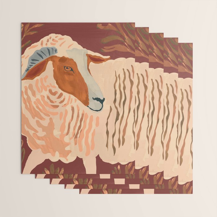 Abstract Rustic Ram Wrapping Paper Gallery Image 3