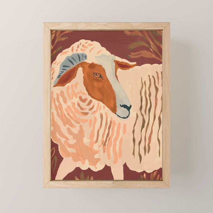 Abstract Rustic Ram Mini Art Print Gallery Image 1