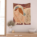 Abstract Rustic Ram Wall Tapestry Gallery Image 2